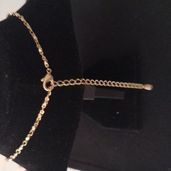 Vintage Gold Tone Loose Mesh Bib Choker Necklace W/ Crystal Rhinestones - Picture 5 of 5